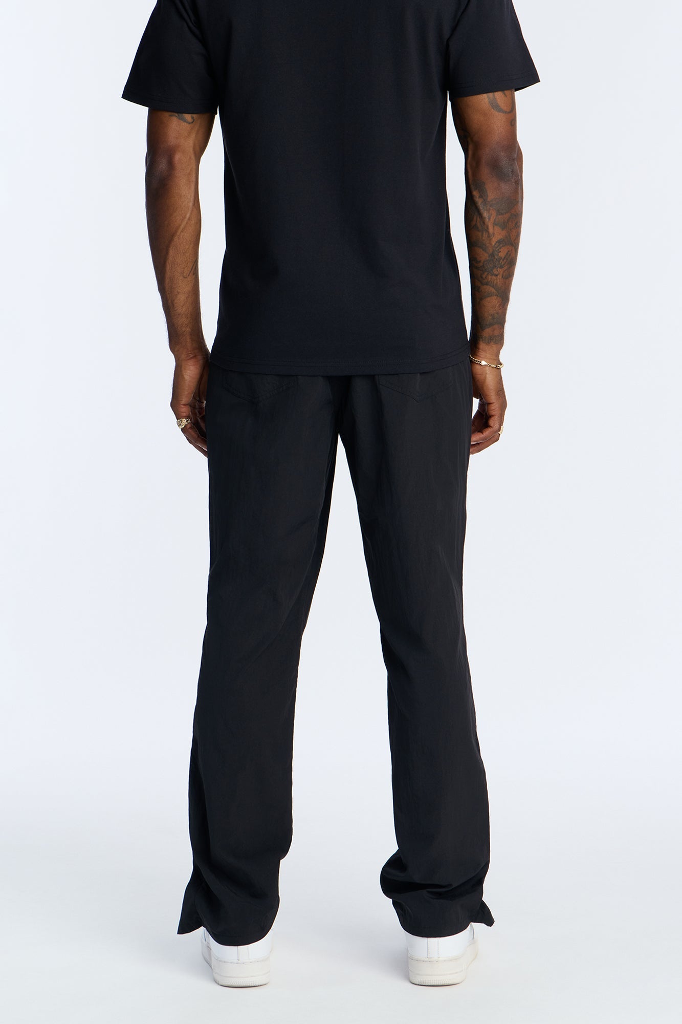 Straight Vanguard Zipper Detail Pant - Black