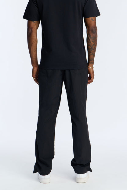 Straight Vanguard Zipper Detail Pant - Black