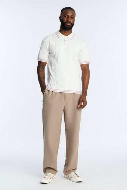 The Regent Polo Sweater - Pink/combo