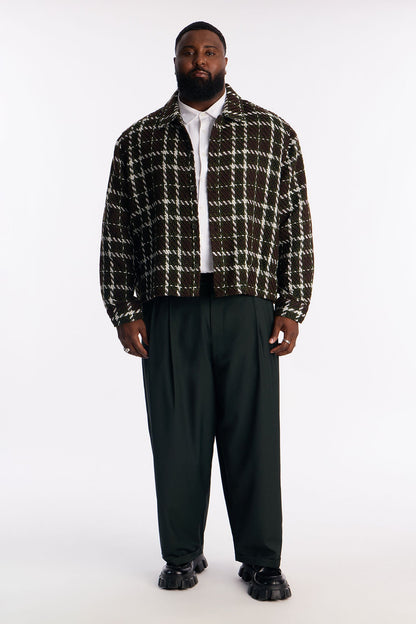 Cropped Nepal Button Up Shirt - Olive