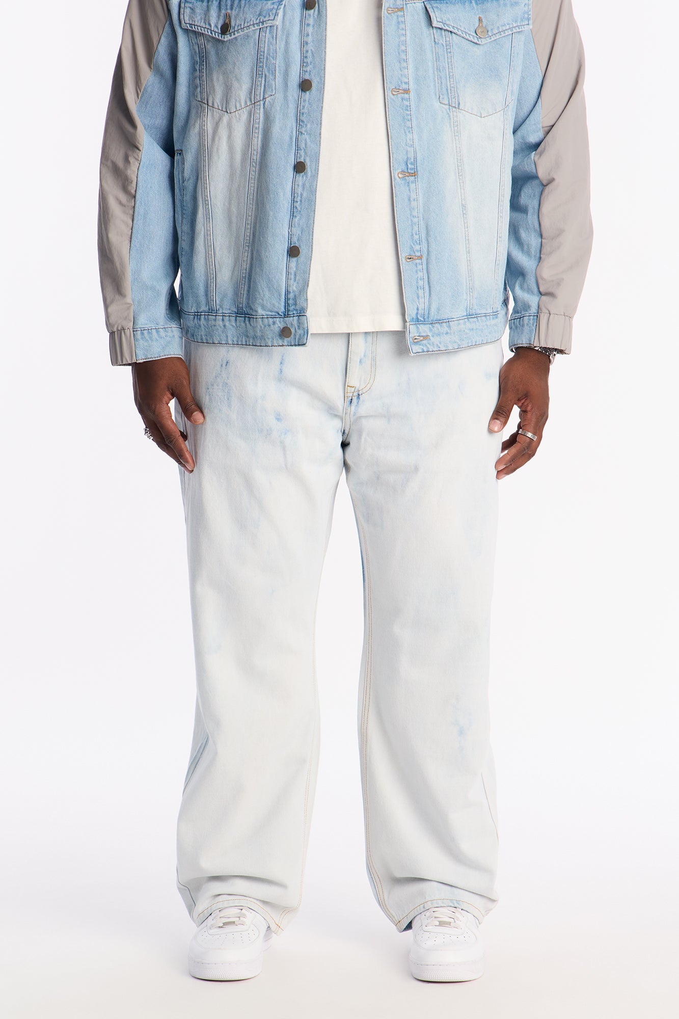 Barrel Bleach Belted Jean - Bleach Blue Wash