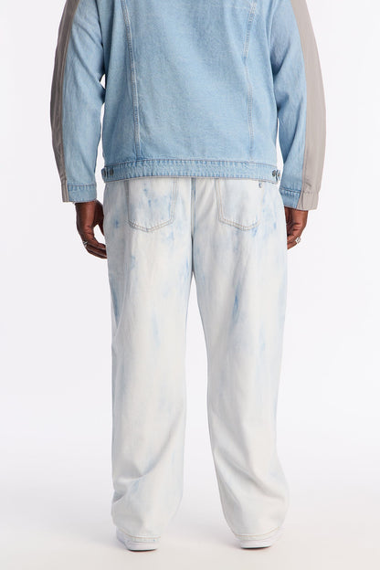 Barrel Bleach Belted Jean - Bleach Blue Wash