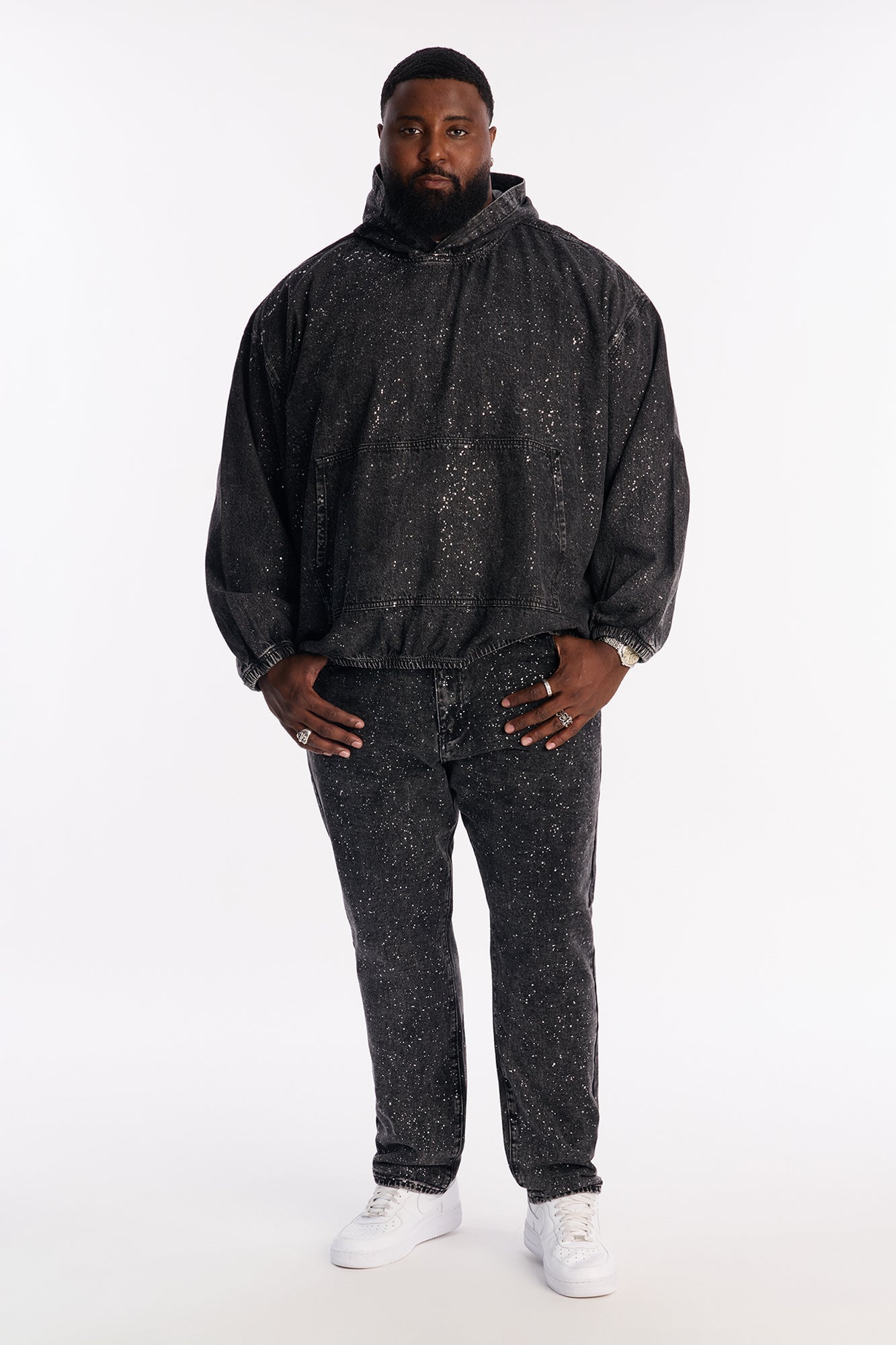 Slim Shimmering Nights Jean - Black Wash