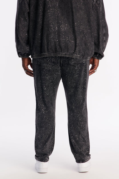 Slim Shimmering Nights Jean - Black Wash