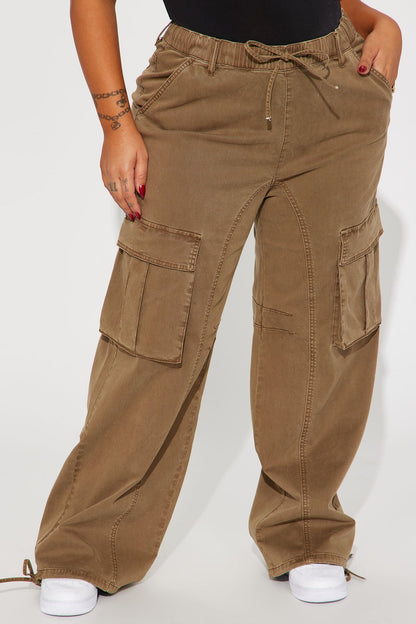 Portland Washed Cargo Pant - Brown