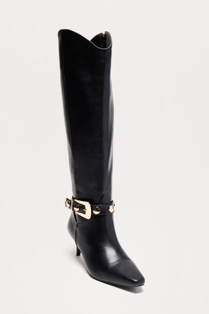 Kane Buckle Boots - Black