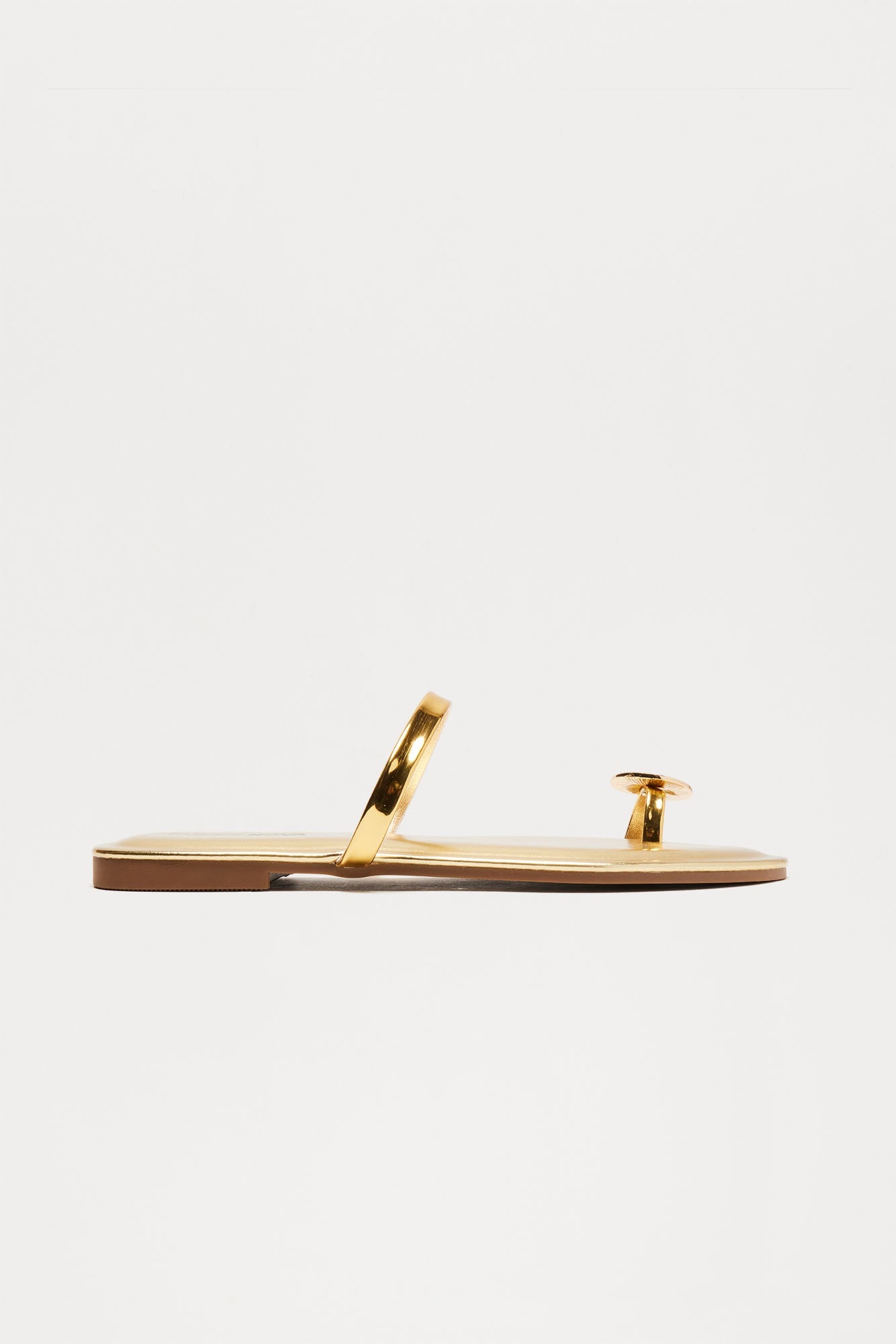Nikola Hardware Flat Sandals - Gold