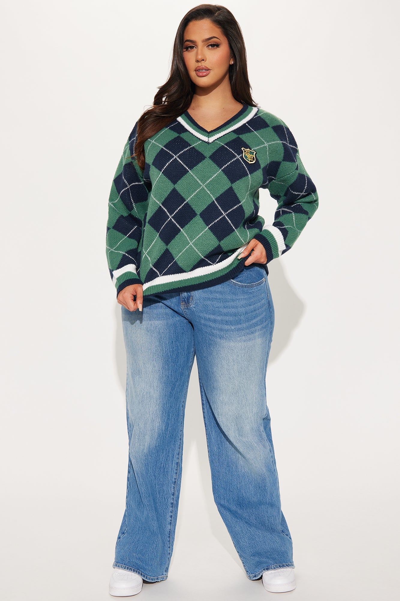 Set Standards Arygle Sweater - Green/combo