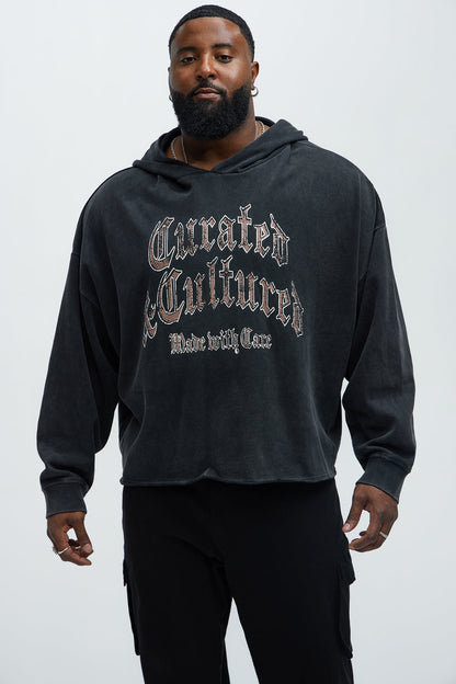 Tyson Curated Oversized Hoodie - Black Wash
