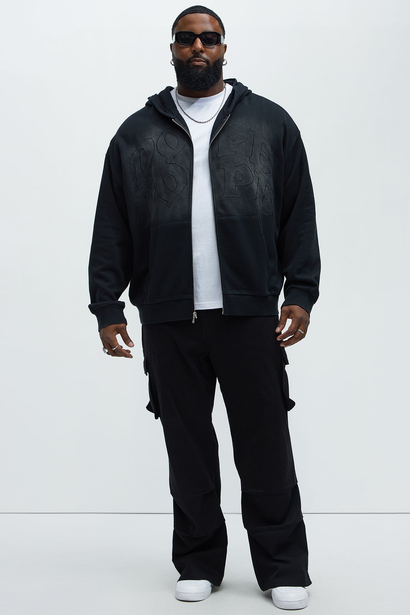 Dope Dope Zip Up Hoodie - Black