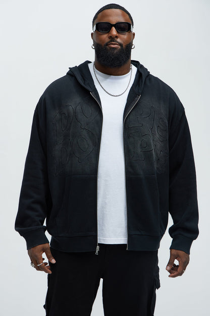 Dope Dope Zip Up Hoodie - Black