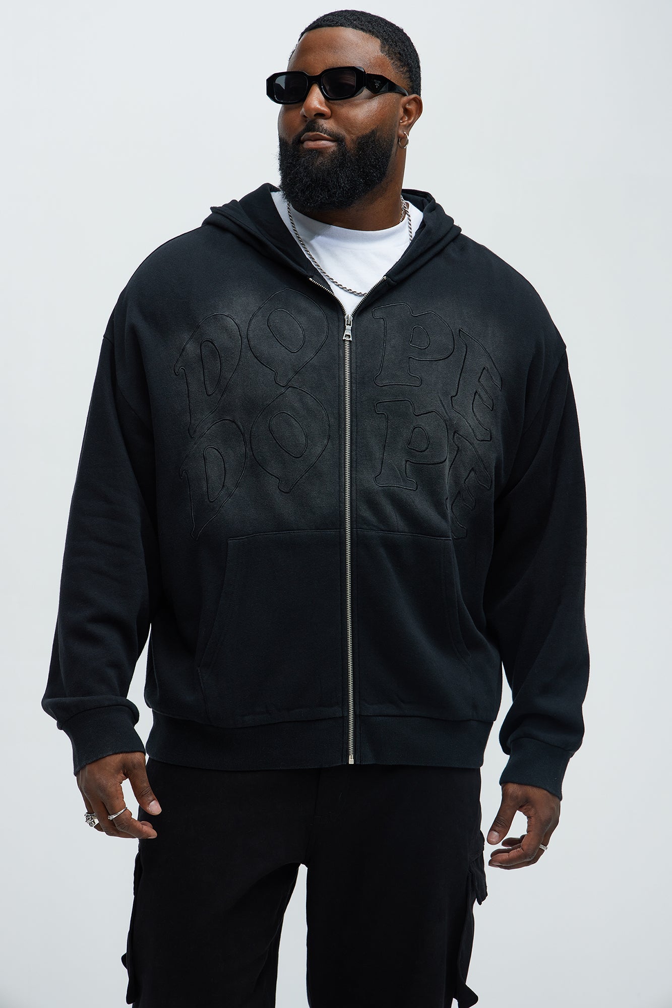 Dope Dope Zip Up Hoodie - Black