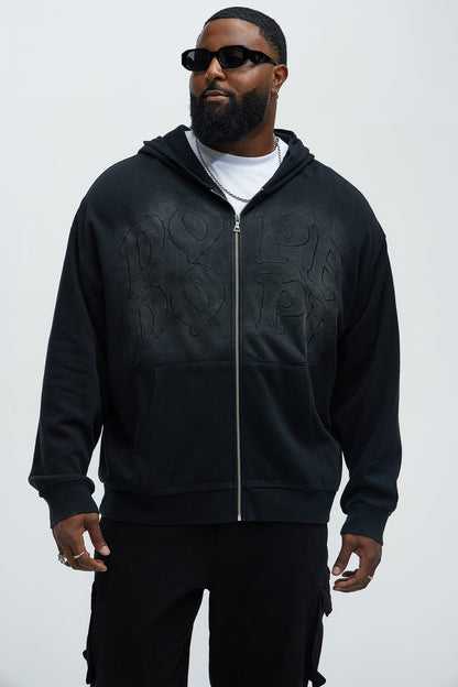 Dope Dope Zip Up Hoodie - Black