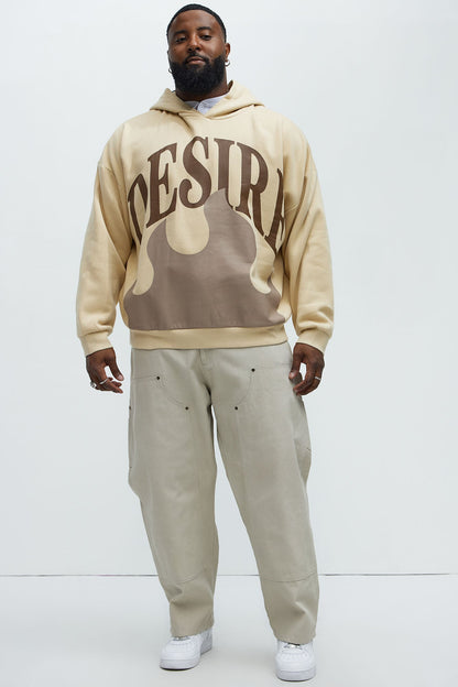 Tyson Fire &amp; Desire Oversized Hoodie - Cream