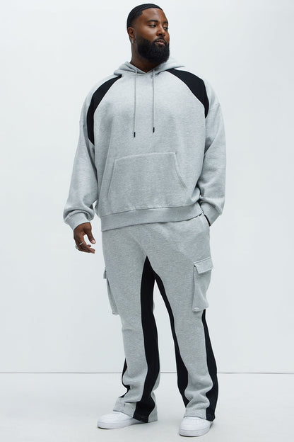Tyson Flared Cargo Sweatpants - Heather Grey