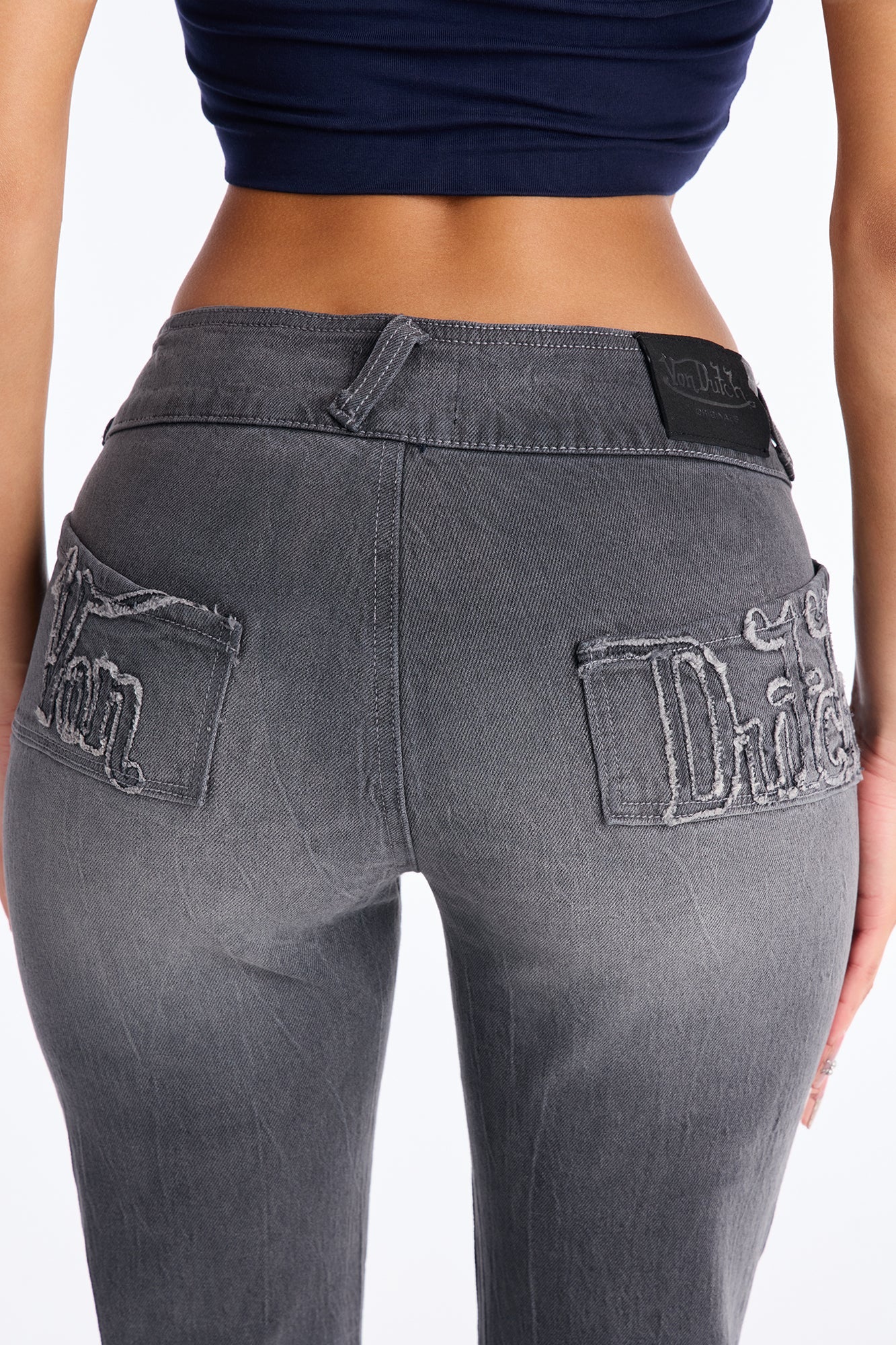 Von Dutch Ordinary Low Rise Bootcut Jeans - Grey