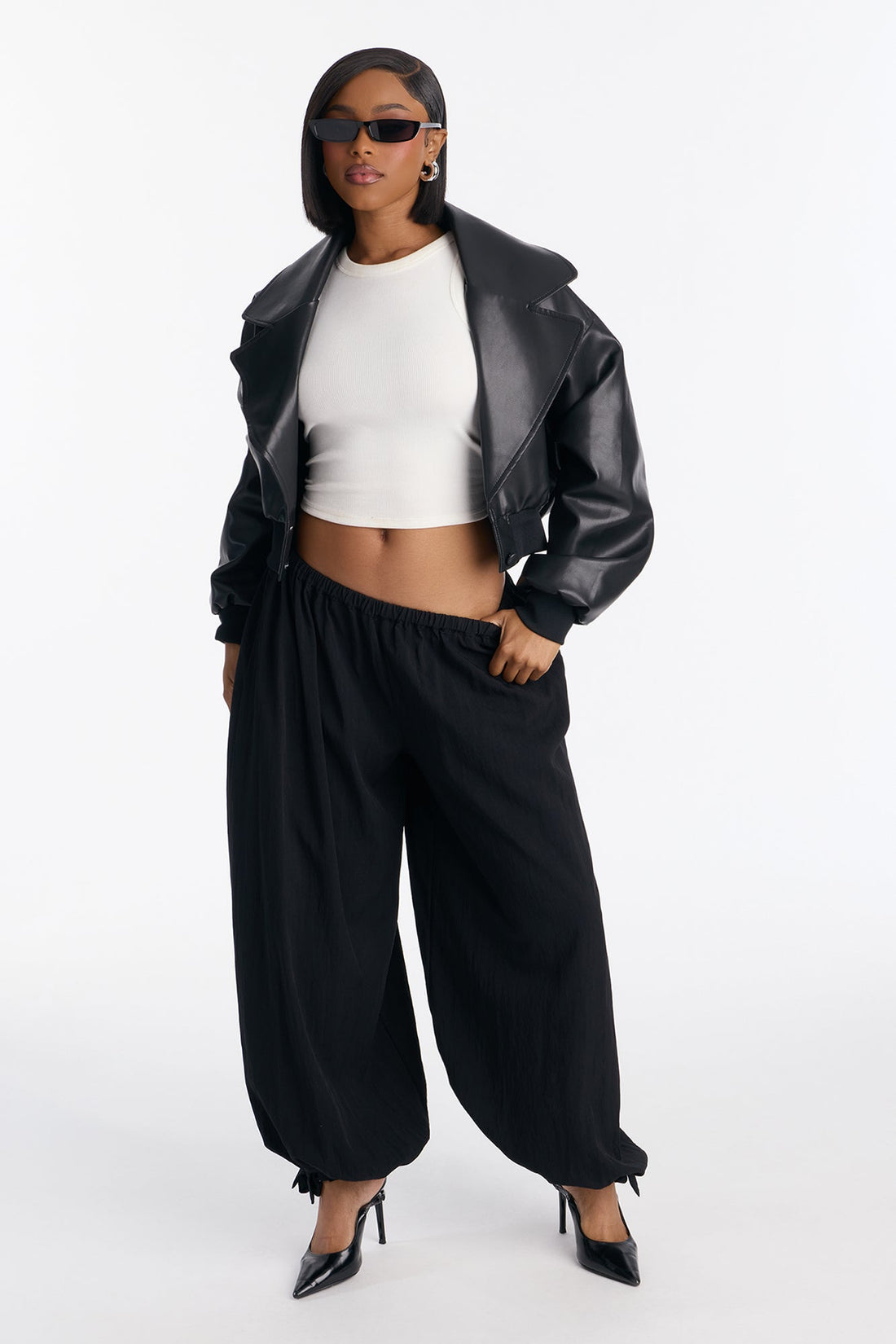 Boho Babe Balloon Pants 29″ - Black