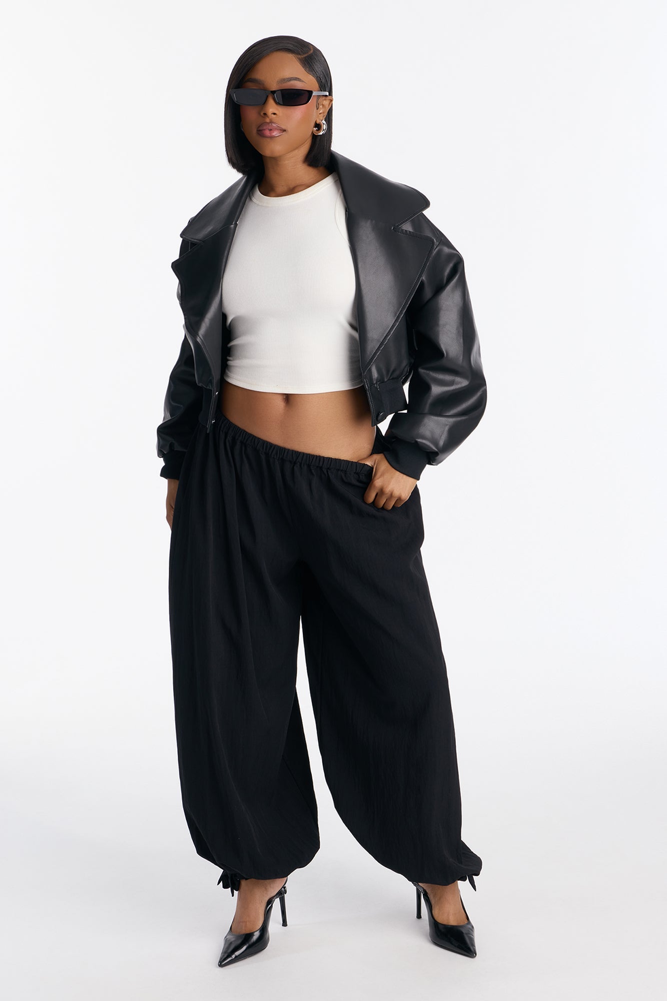 Boho Babe Balloon Pants 29″ - Black