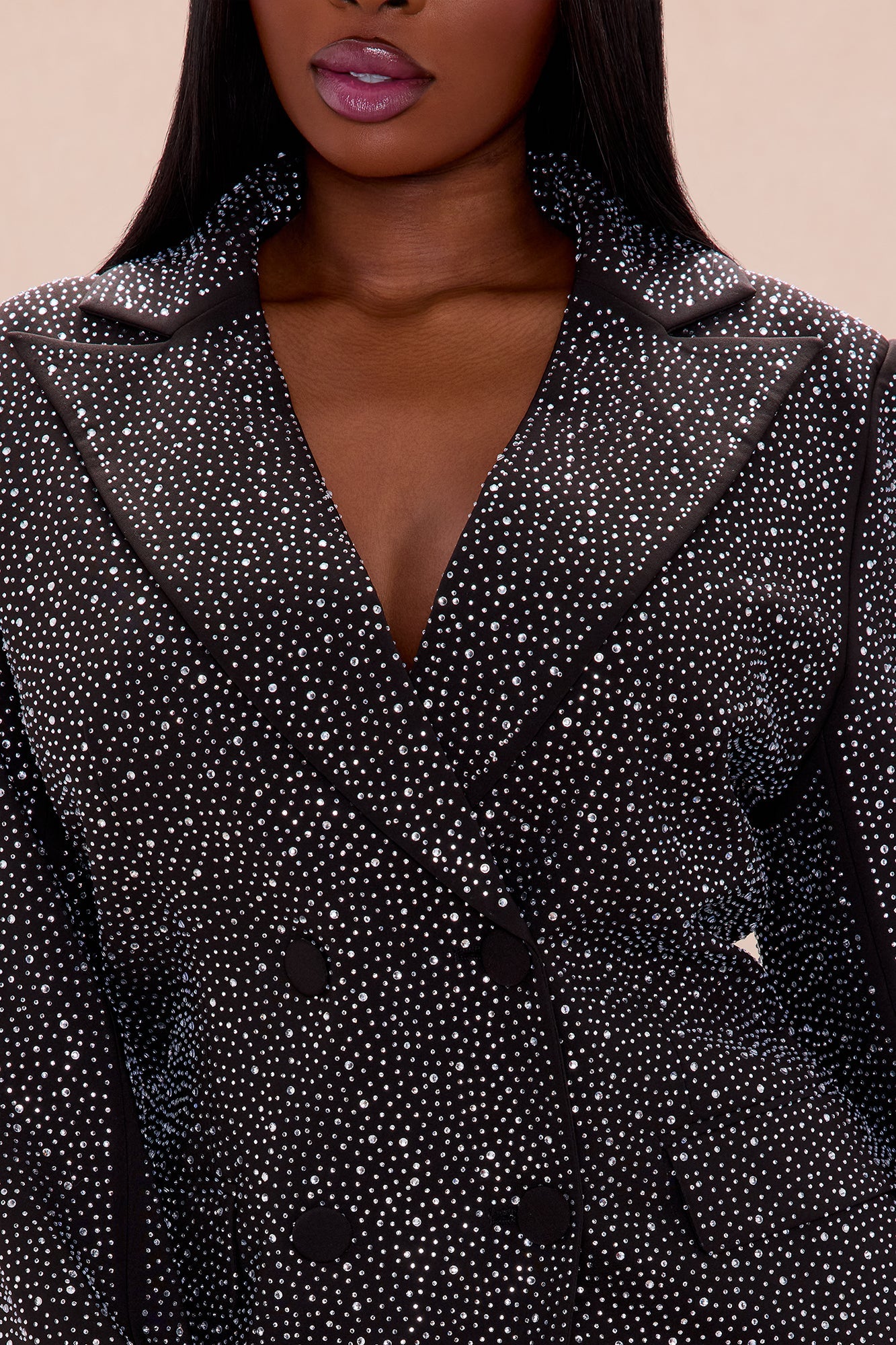 Evelyn Embellished Suit Set - Black