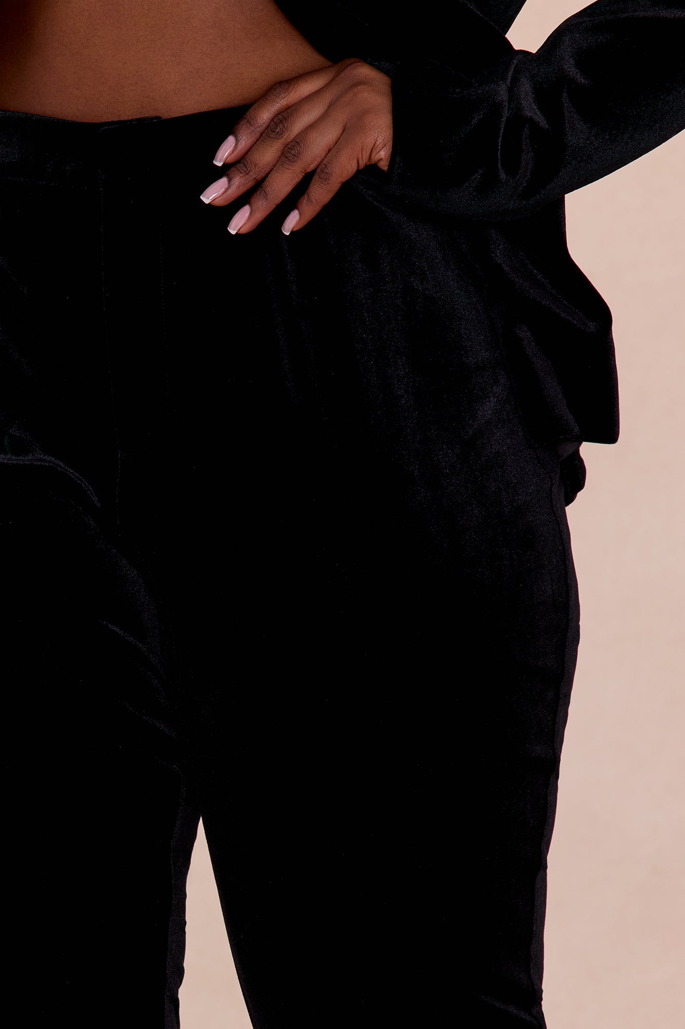 Vienna Velvet Blazer Suit Set - Black