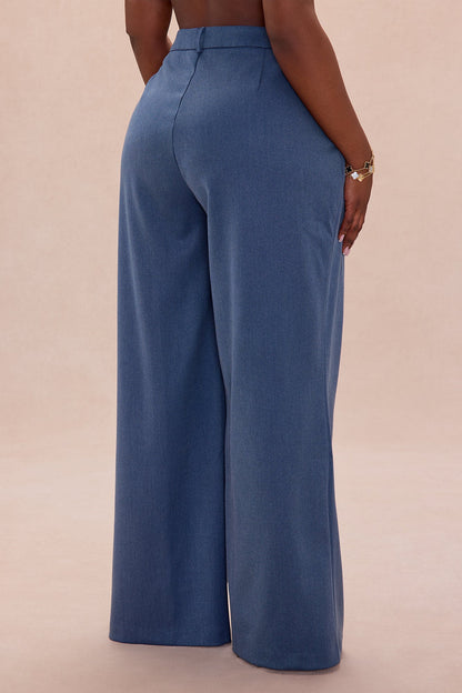 Mila Wide Leg Pant - Denim