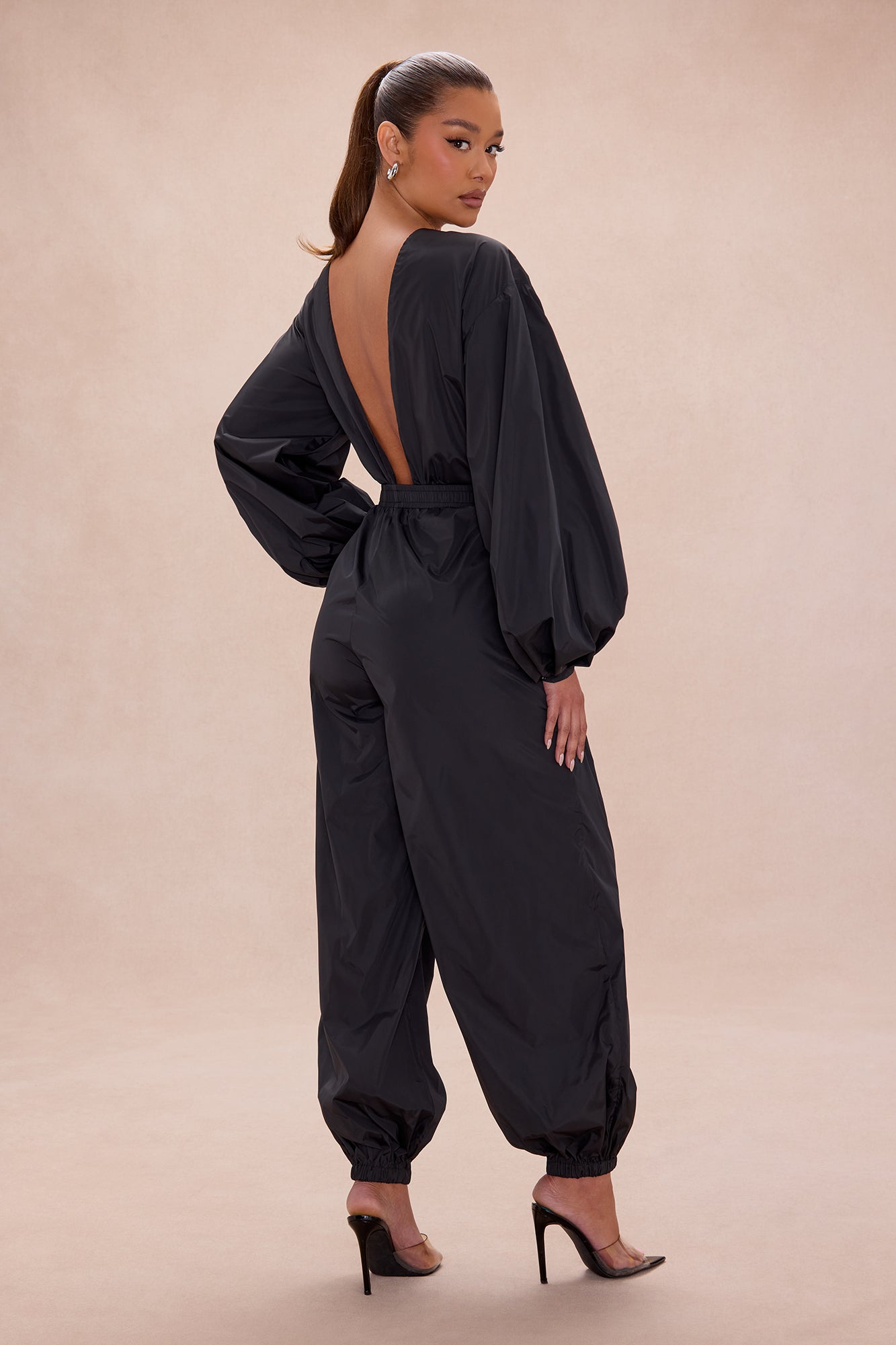 Jalene Balloon Pant Set - Black