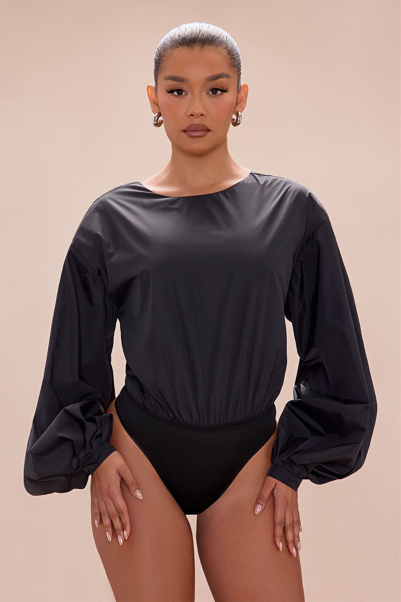 Jalene Balloon Pant Set - Black