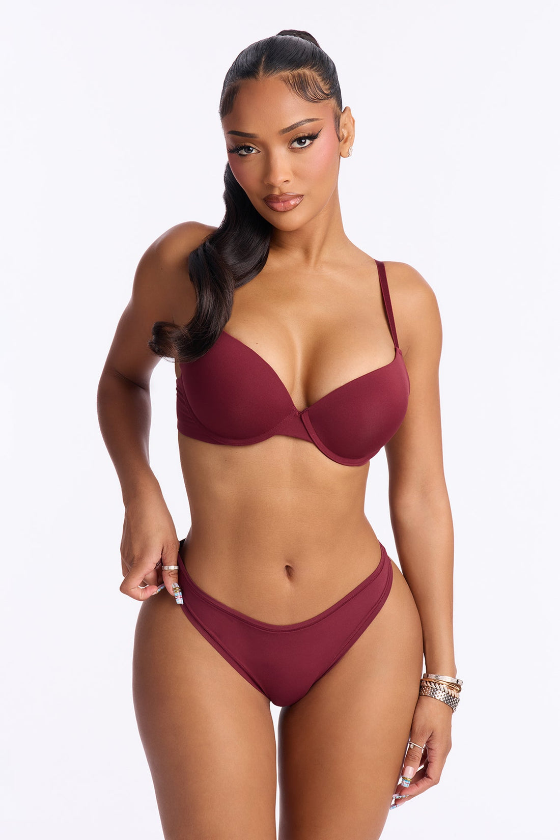 Let Me Live Thong Panty - Wine