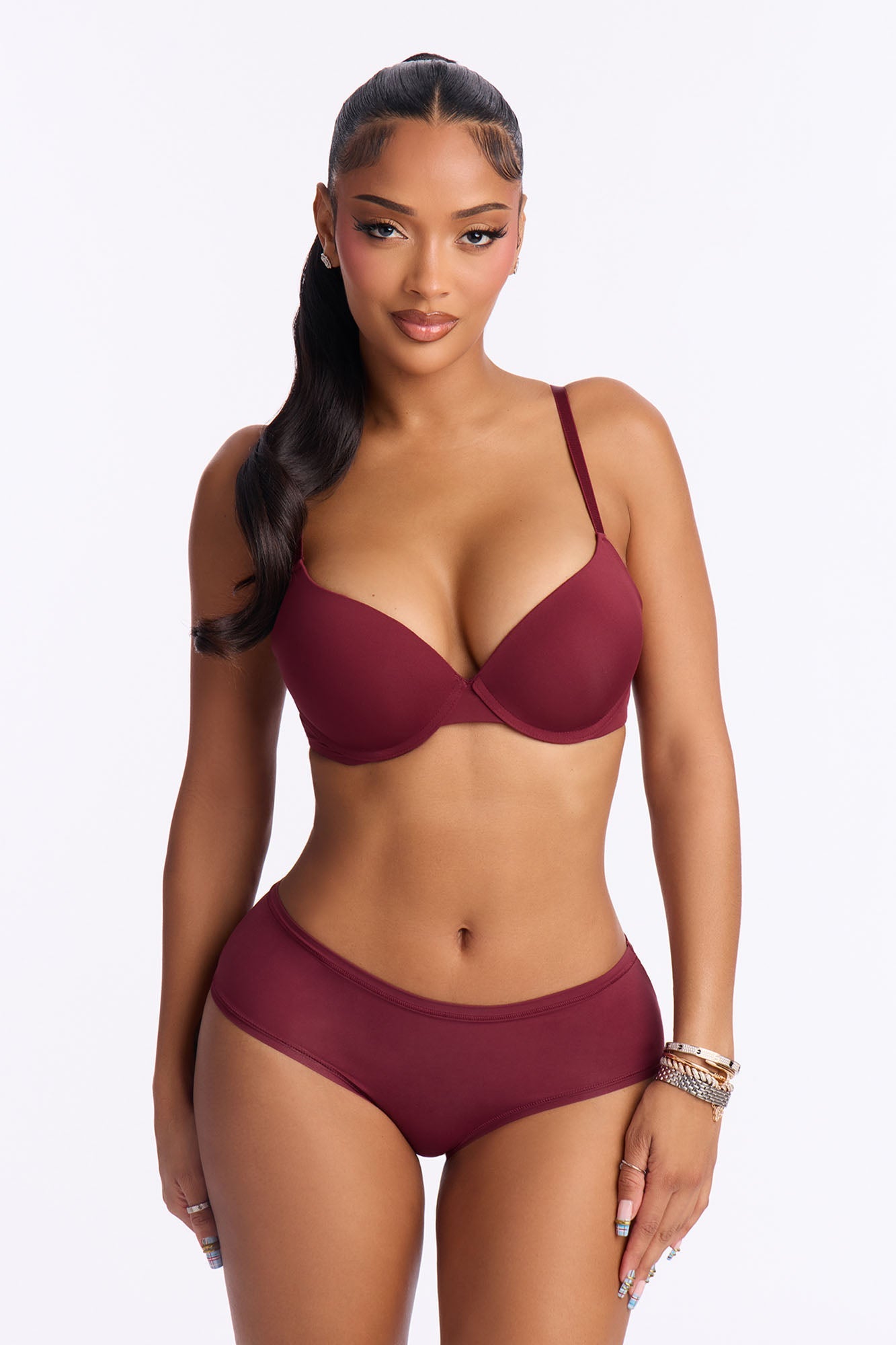 Let Me Live Low Hipster Panty - Wine