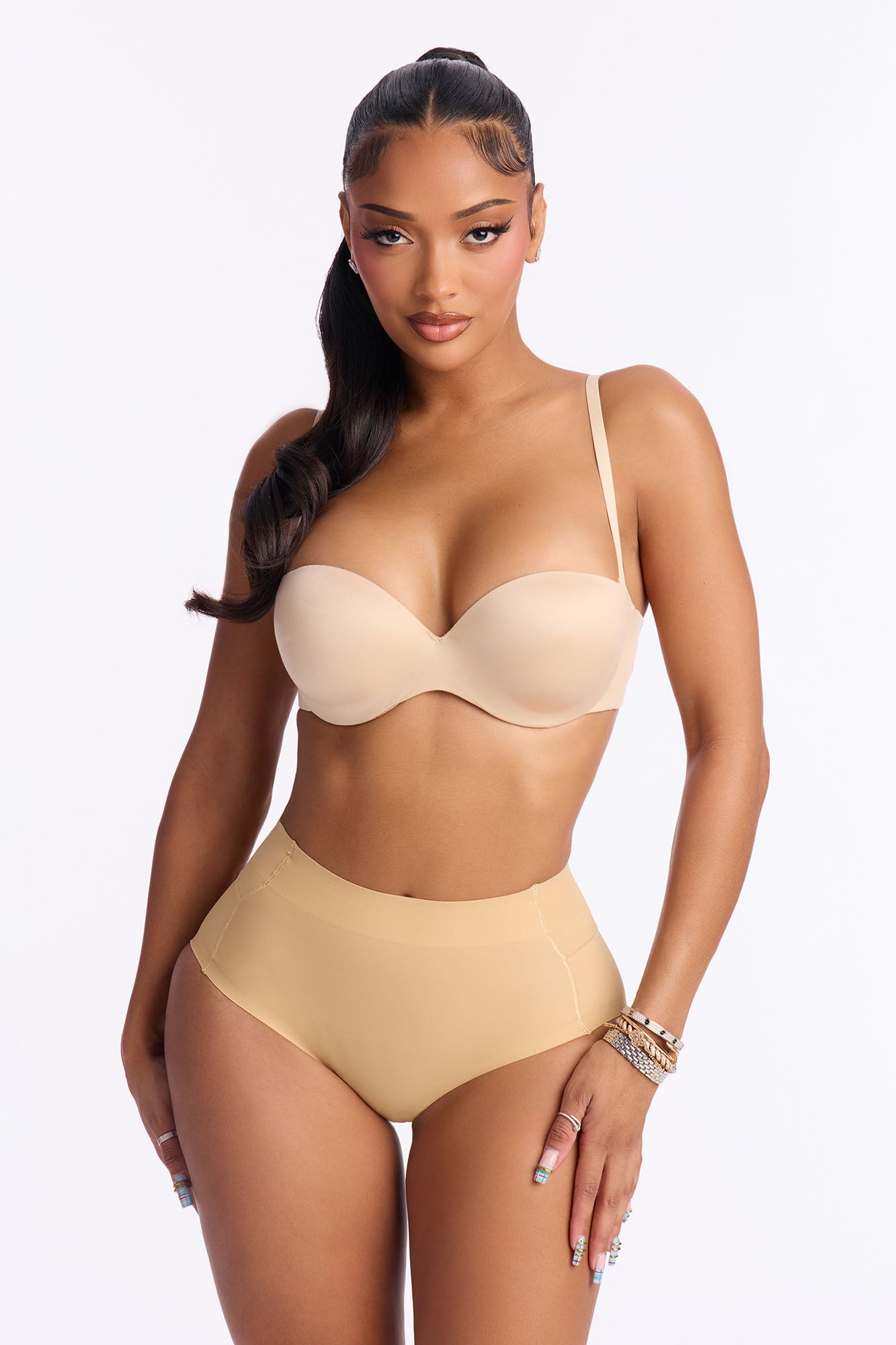 All My Curves Padded Brief Shapewear Panty - Nude