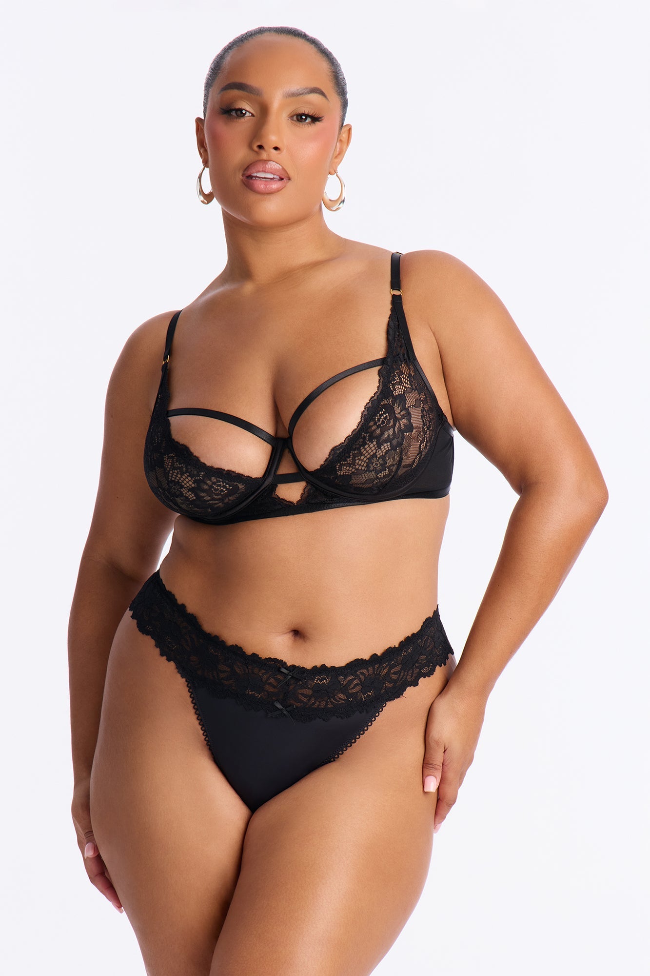 Hard To Get Thong Panty - Black