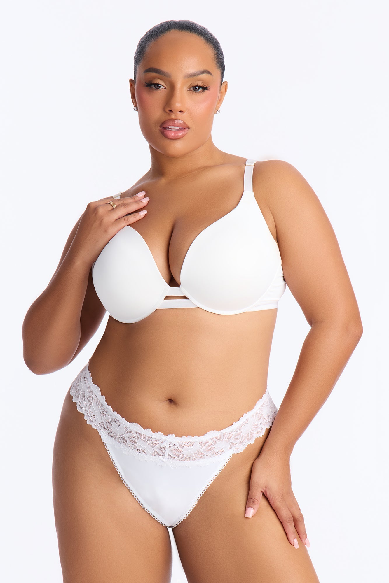 Hard To Get Thong Panty - White