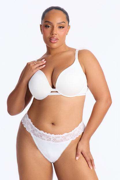 Hard To Get Thong Panty - White