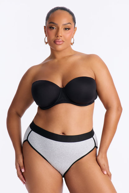 In My Comfort Zone Cotton Mid Rise Hipster - Grey/combo