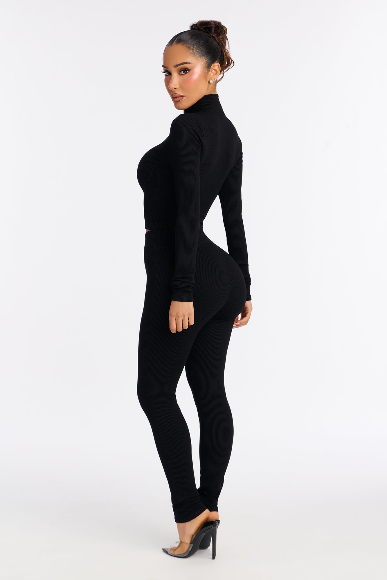 Nika Snatched Pant Set - Black