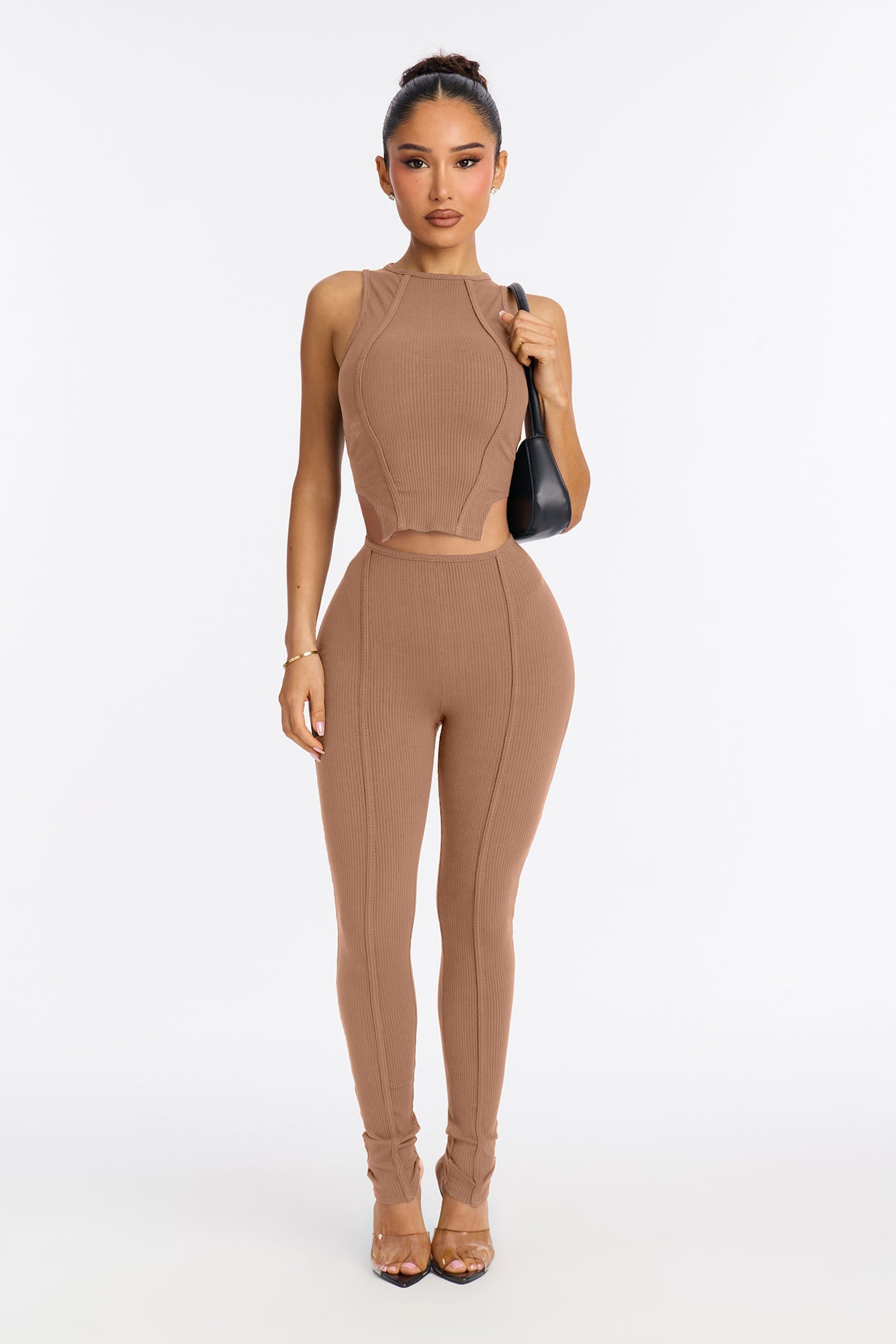 Nina Snatched Pant Set - Nude