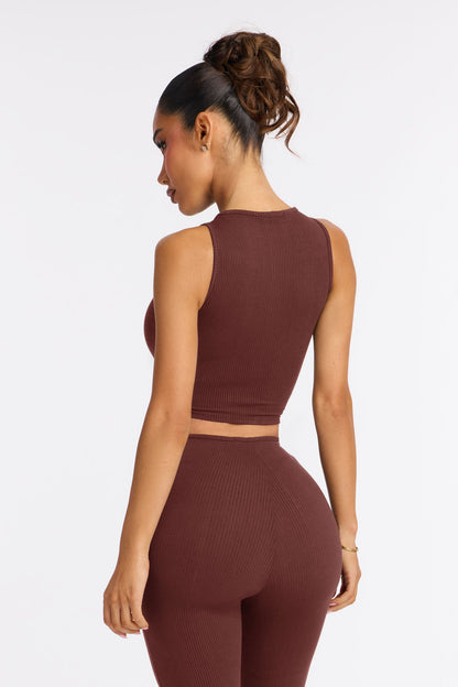 Nina Snatched Pant Set - Brown