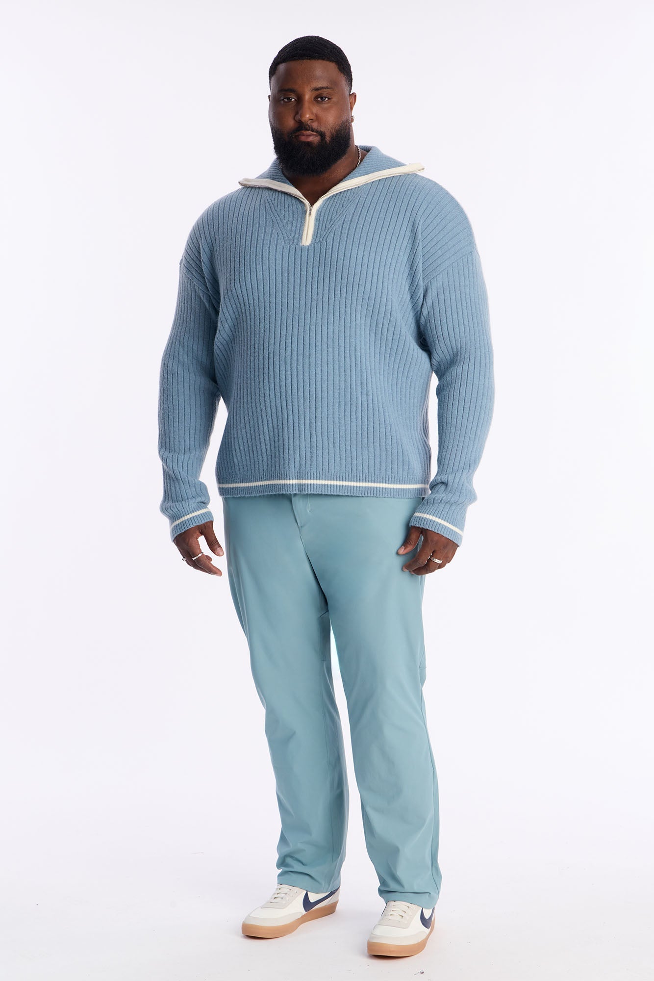 Social Project Quarter Zip - Blue