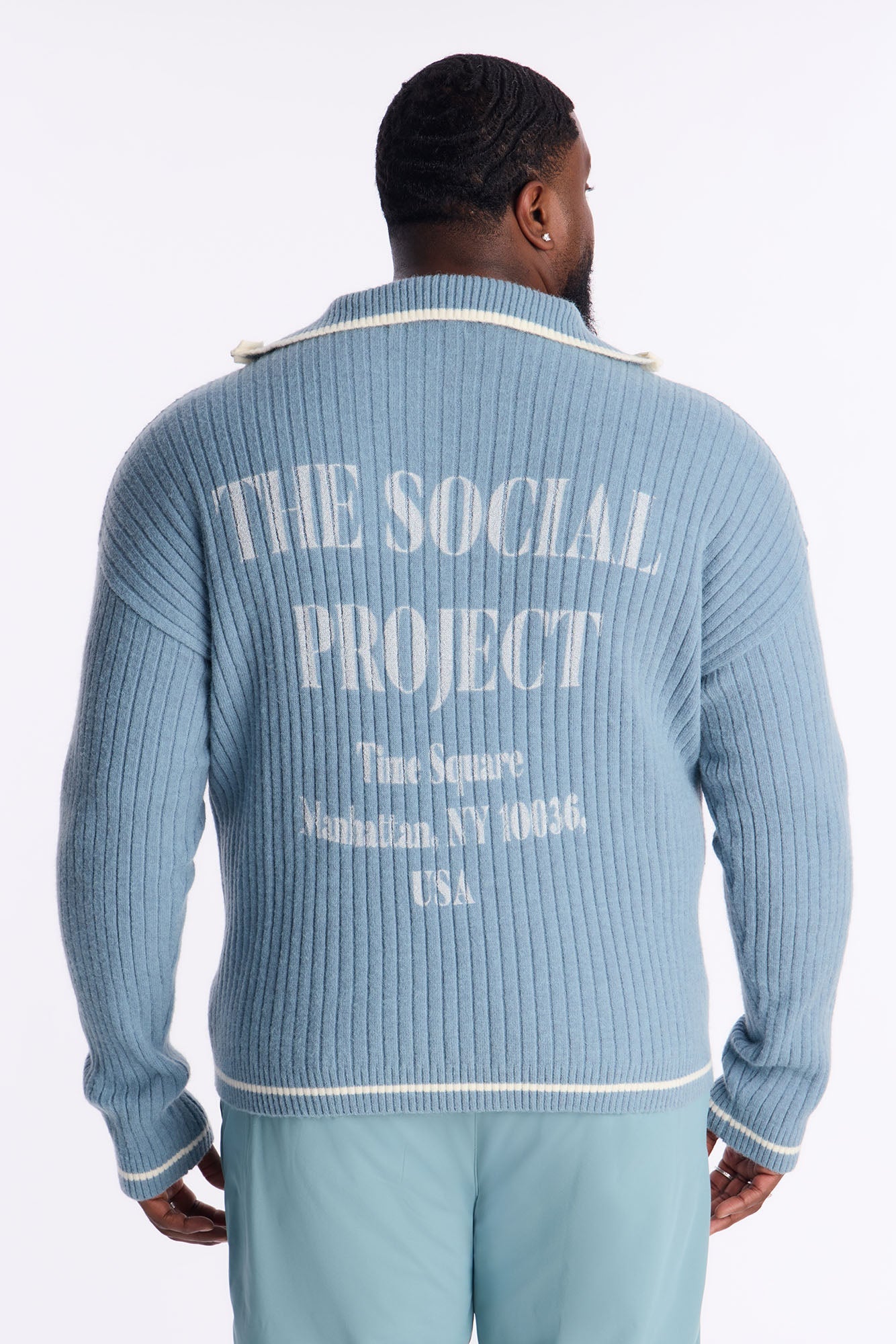 Social Project Quarter Zip - Blue