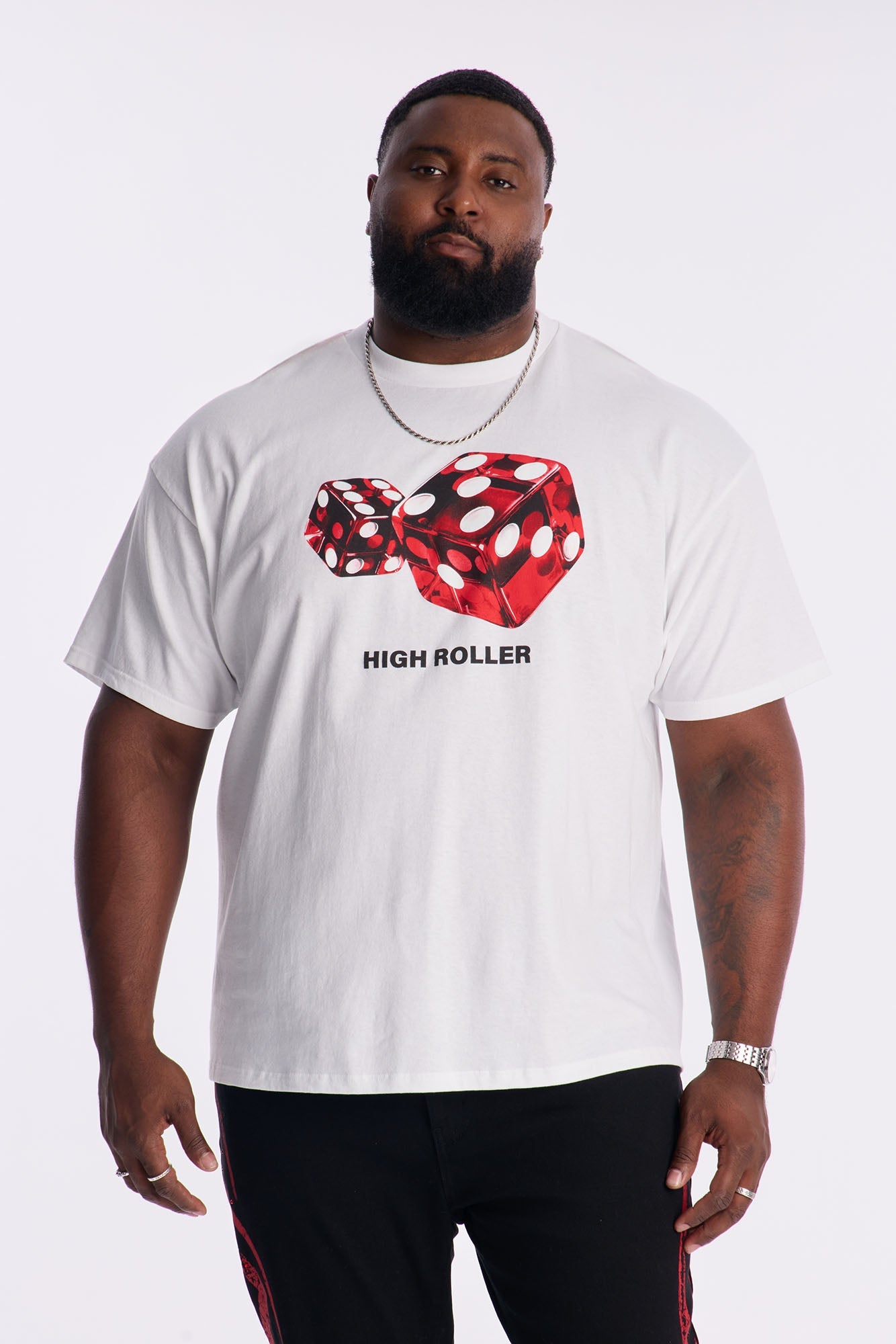 High Roller Suite Short Sleeve Tee - White