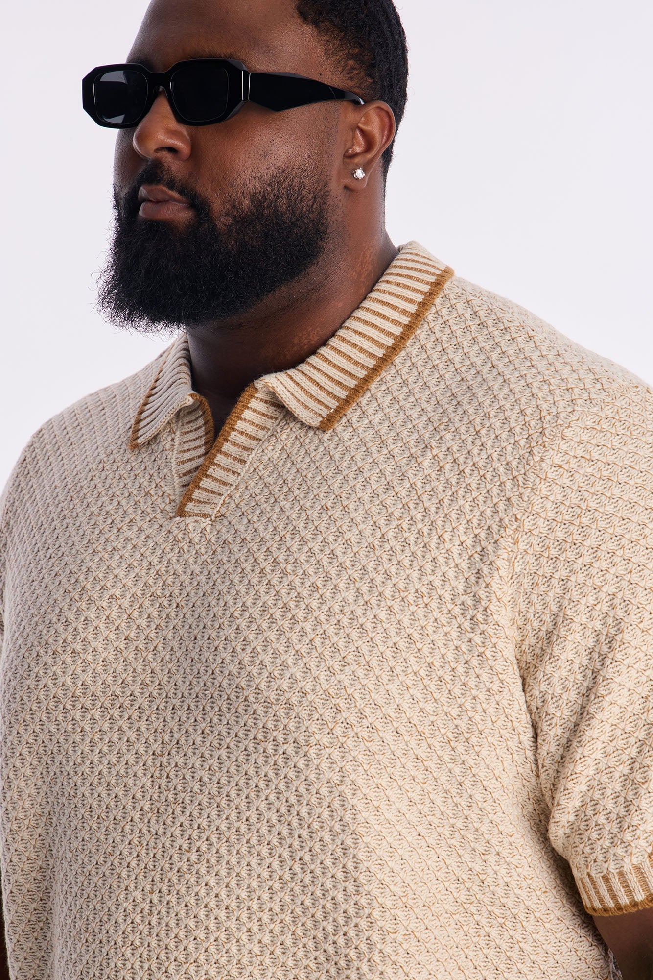 Knit Mercer Johnny Polo - Brown