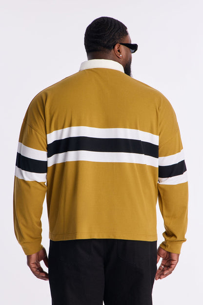 Legendary Style Long Sleeve Polo - Olive/combo