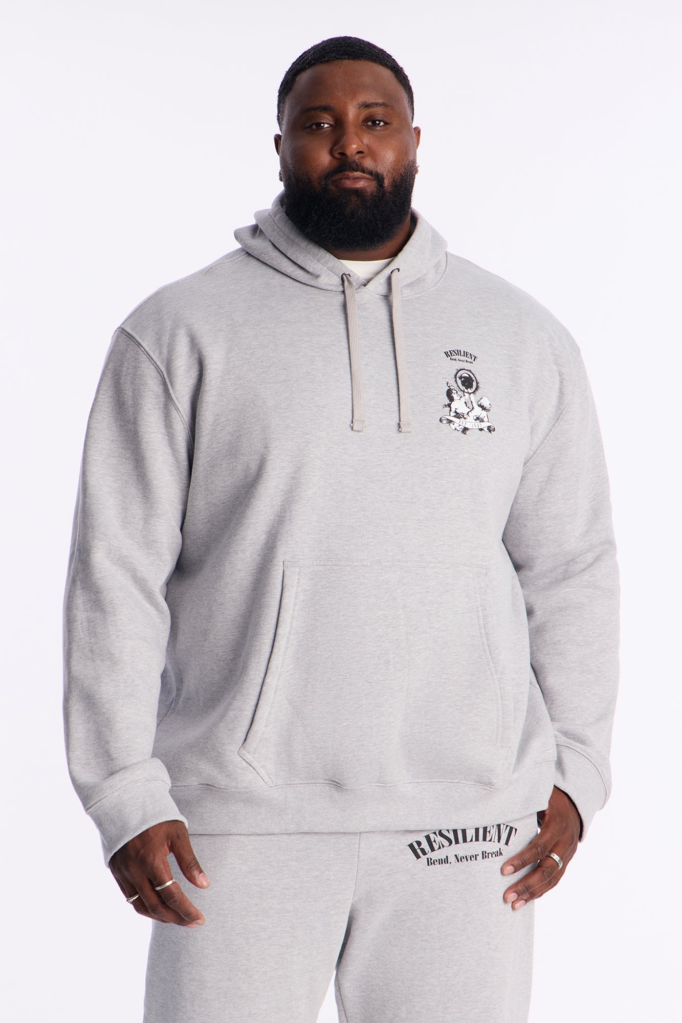 Blessed And Resilient Hoodie - Heather Grey