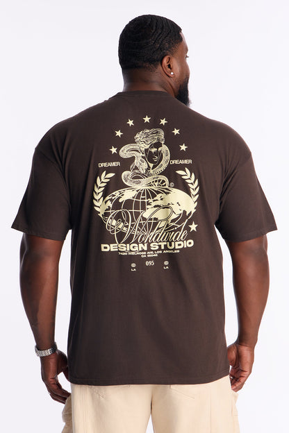 Dreamer Design Studio Short Sleeve Tee - Brown