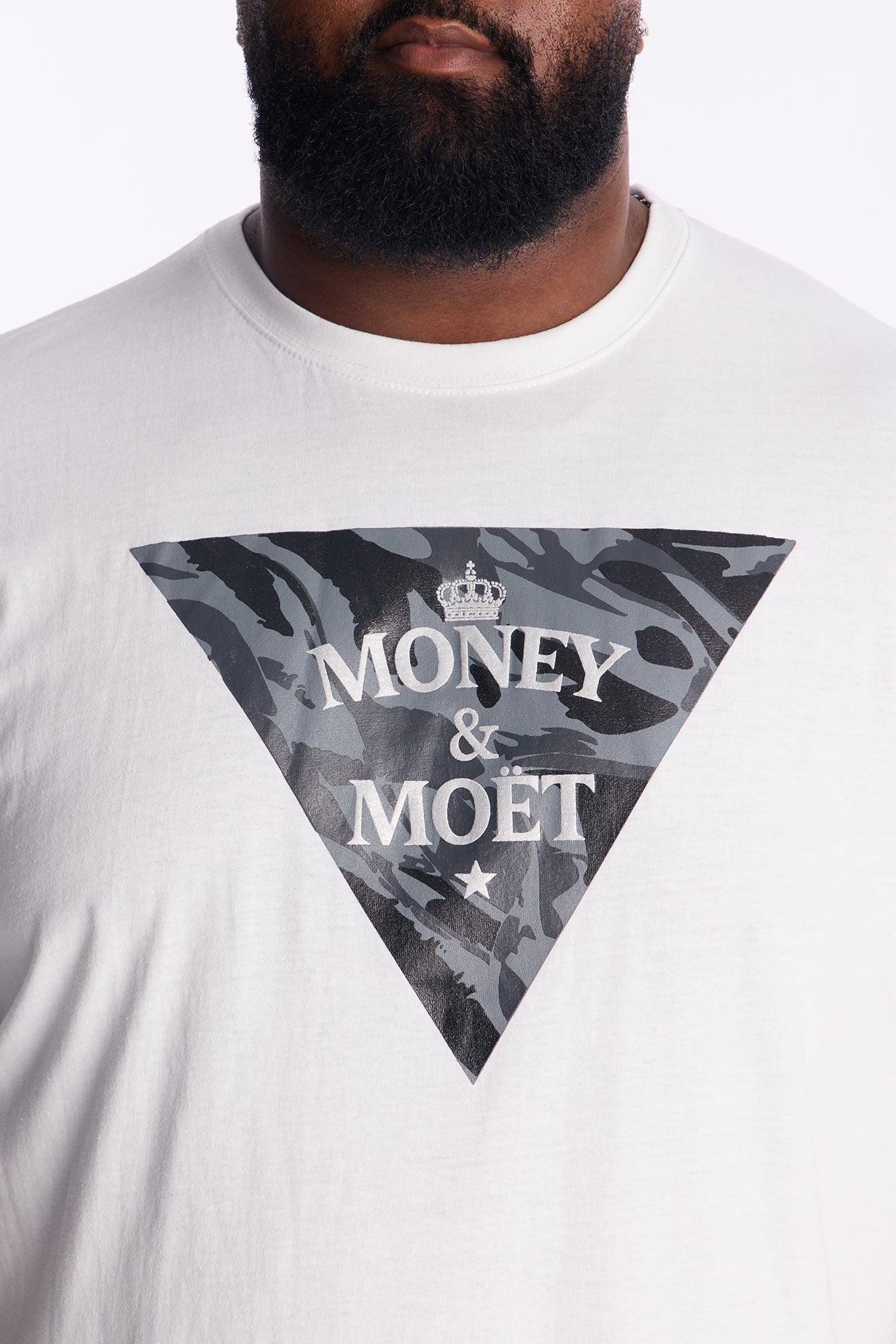 Money &amp; Moet Short Sleeve Tee - White