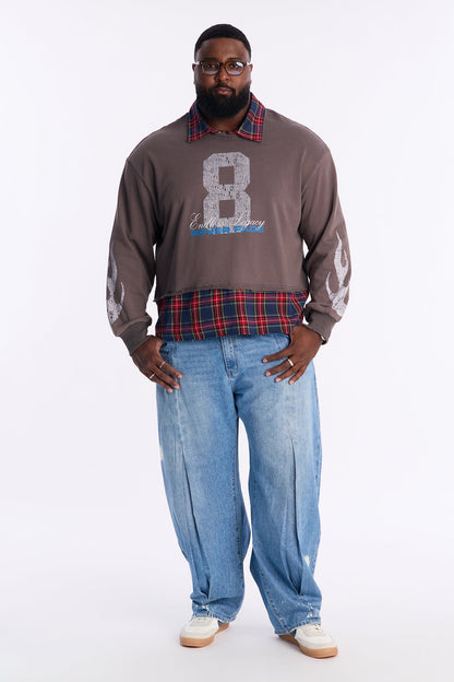 Barrel Pull On The Scene Pleated Jean - Medium Wash