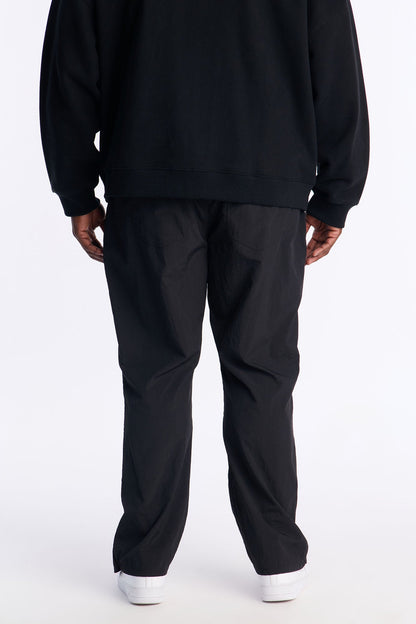 Straight Vanguard Zipper Detail Pant - Black