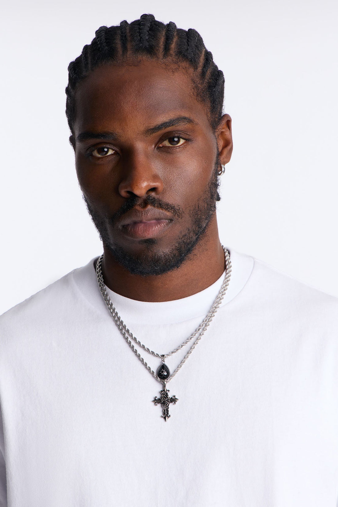 Hit The Stage Pendant Necklace Set - Silver