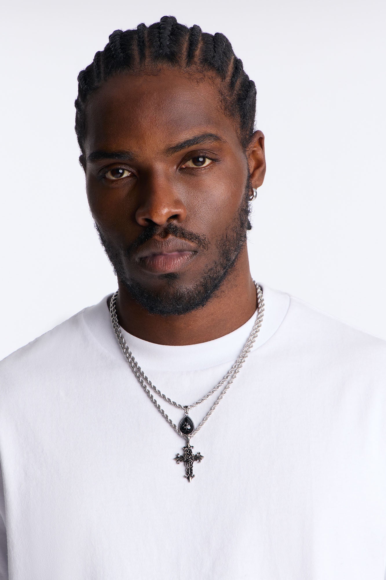 Hit The Stage Pendant Necklace Set - Silver
