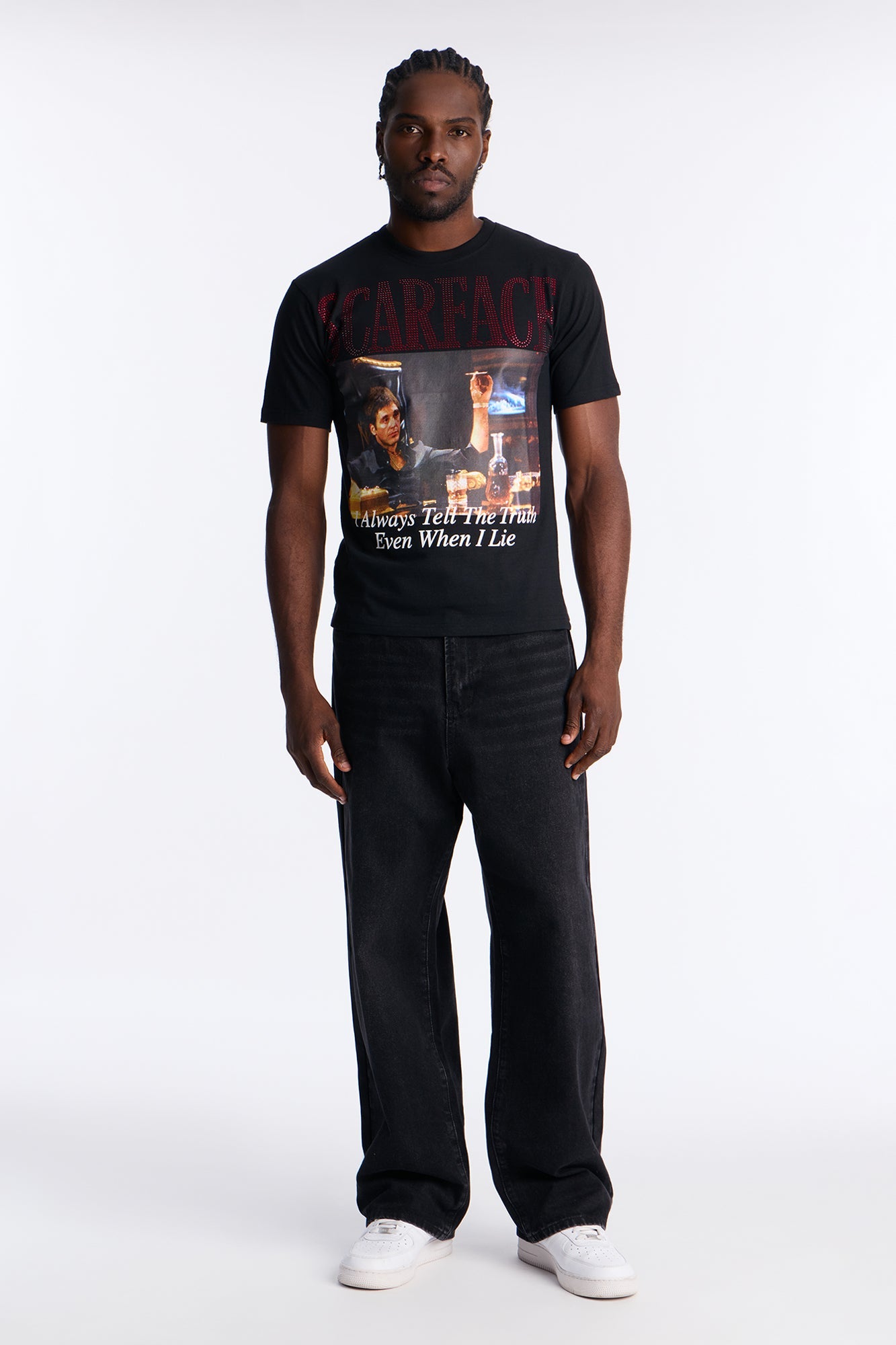 Scarface Tell Truth Short Sleeve Tee - Black
